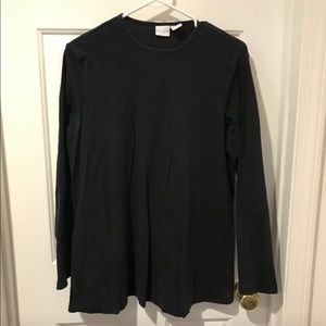 In due time maternity top . Size large long sleeve black .
